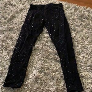 Girls shinny black leggings